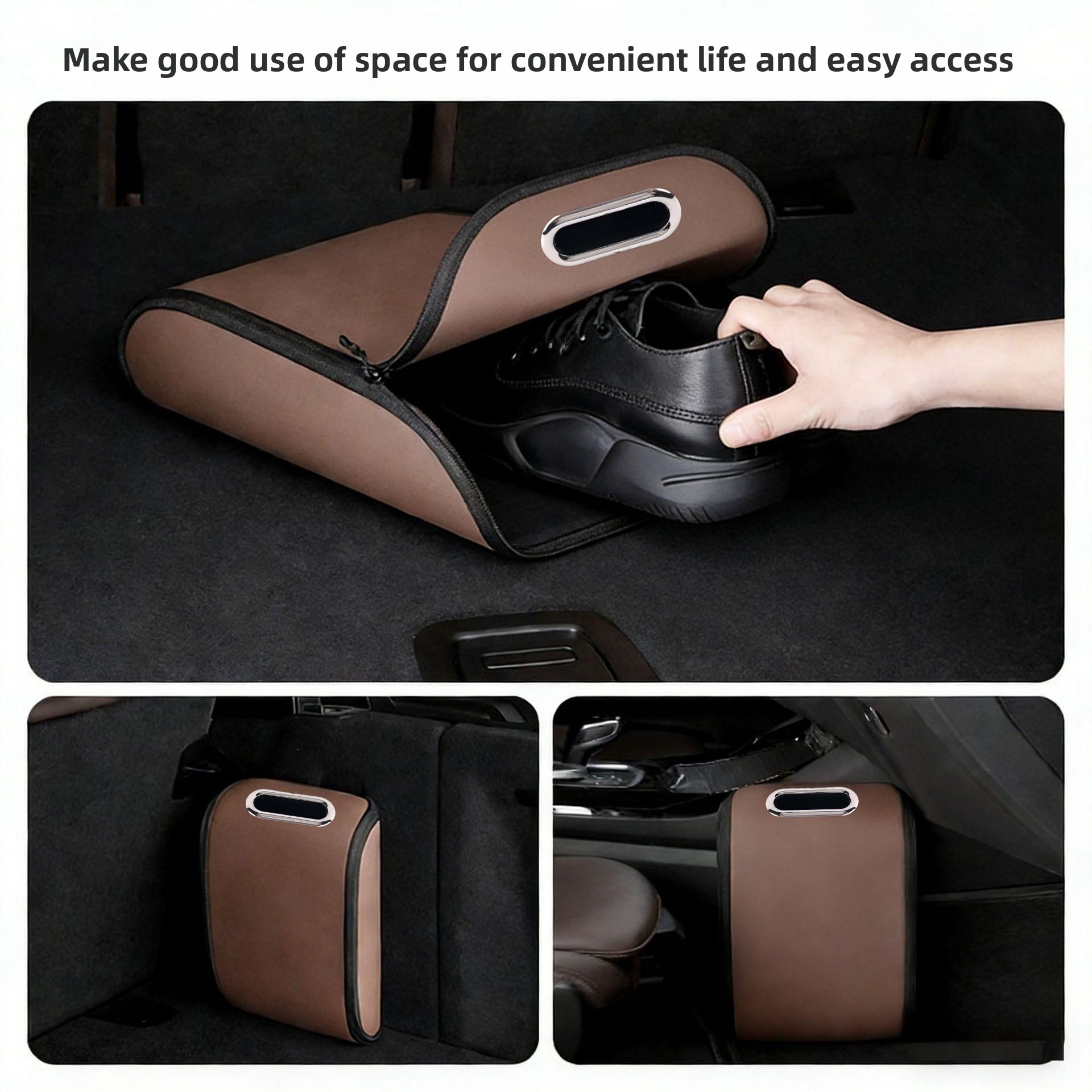 Car Trunk Storage Bag PU Leath - đánh giá và giá Car Trunk Organizer Foldable Storage Box