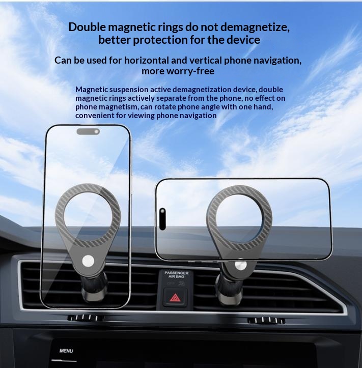 New 1Pcs Carbon Fiber Magnetic - đánh giá và giá Magnetic Phone Holder For Car Vent