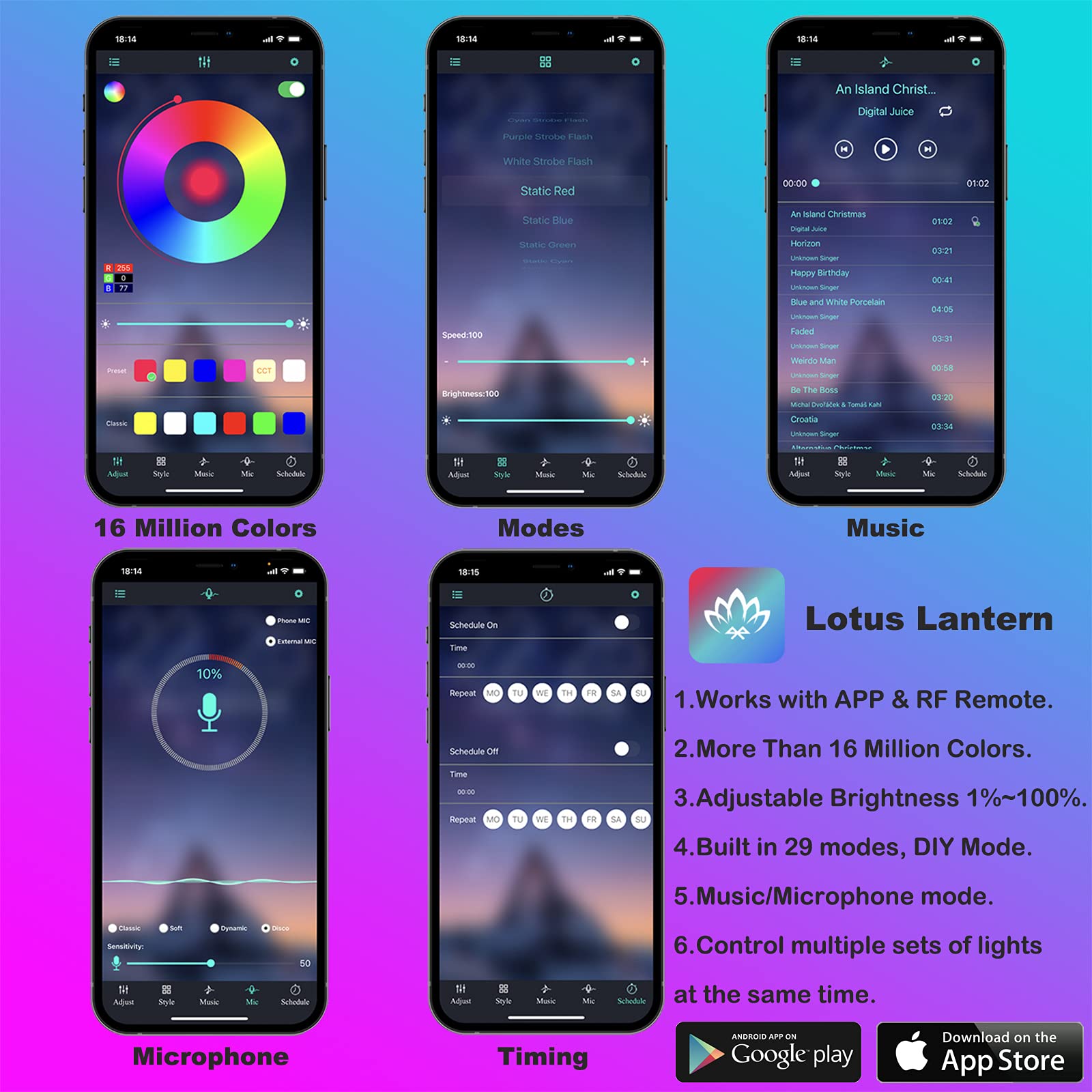 Đèn LED Xe Hơi Ô Tô Trang Trí  - đánh giá và giá Led Ambient Interior Car Lights App Control