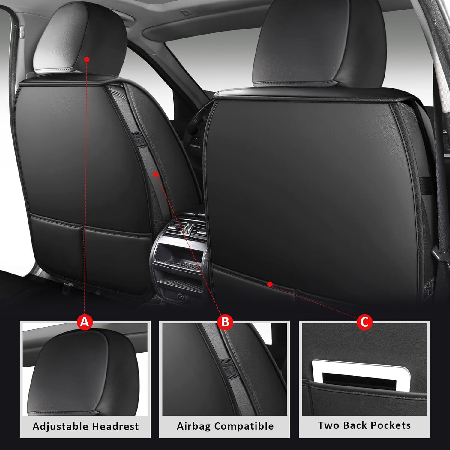 Universal Car Seat Protection, - đánh giá và giá Leather Car Seat Covers Full Set Universal