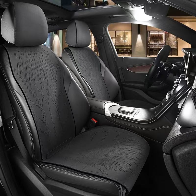 Suede Leather Car Seat Cover 5 - đánh giá và giá Leather Car Seat Covers Full Set Universal