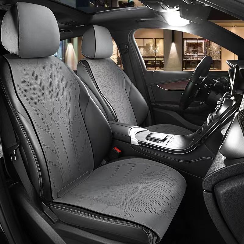 Suede Leather Car Seat Cover 5 - đánh giá và giá Leather Car Seat Covers Full Set Universal