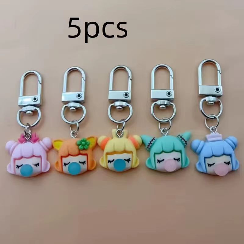 5pcs resin girl keychain, suit - đánh giá và giá Car Accessories