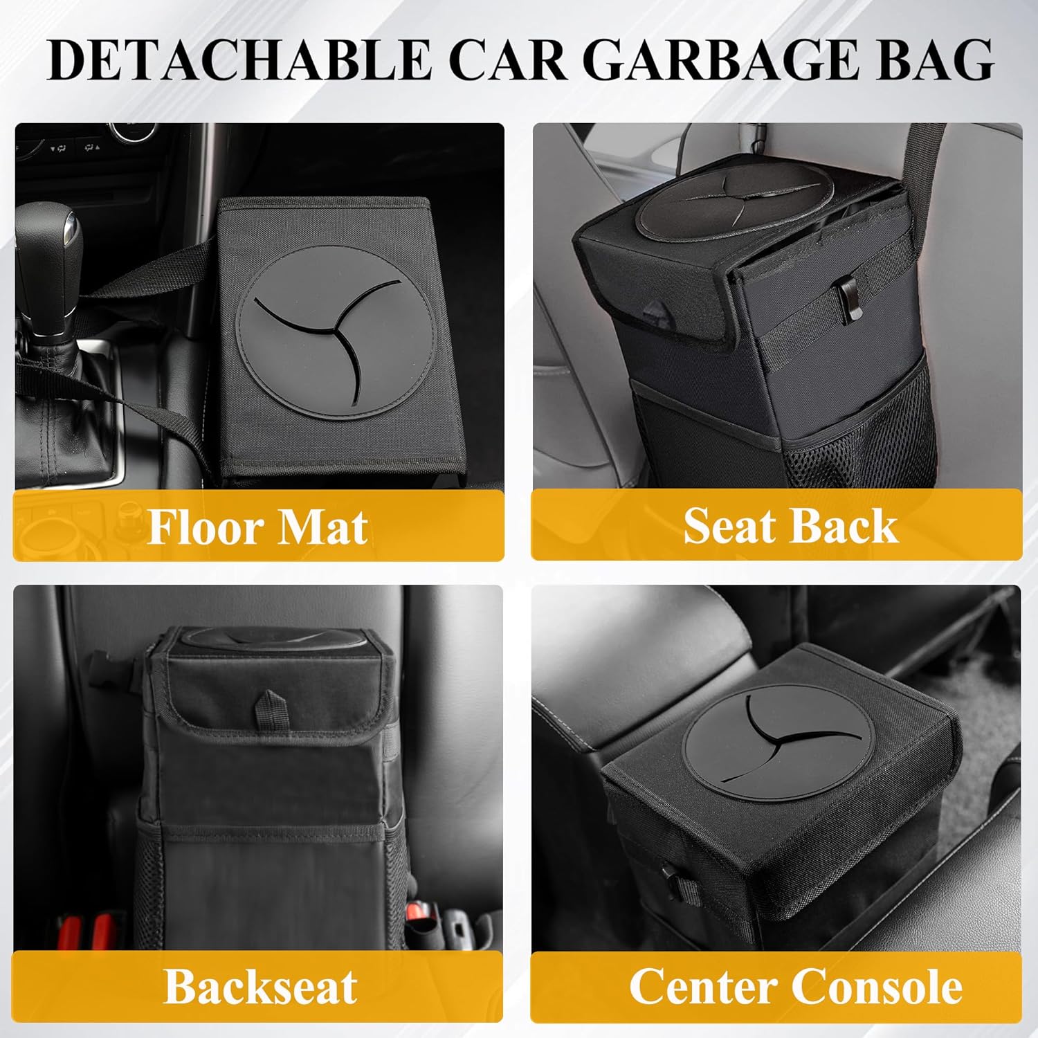 3-in-1 Car Trash Can with Lid  - đánh giá và giá Waterproof Car Trash Can With Lid
