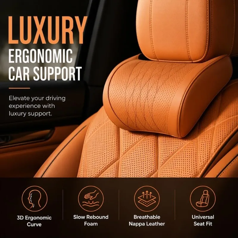 Universal Car Headrest Lumbar  - đánh giá và giá Memory Foam Car Neck Pillow Lumbar Support
