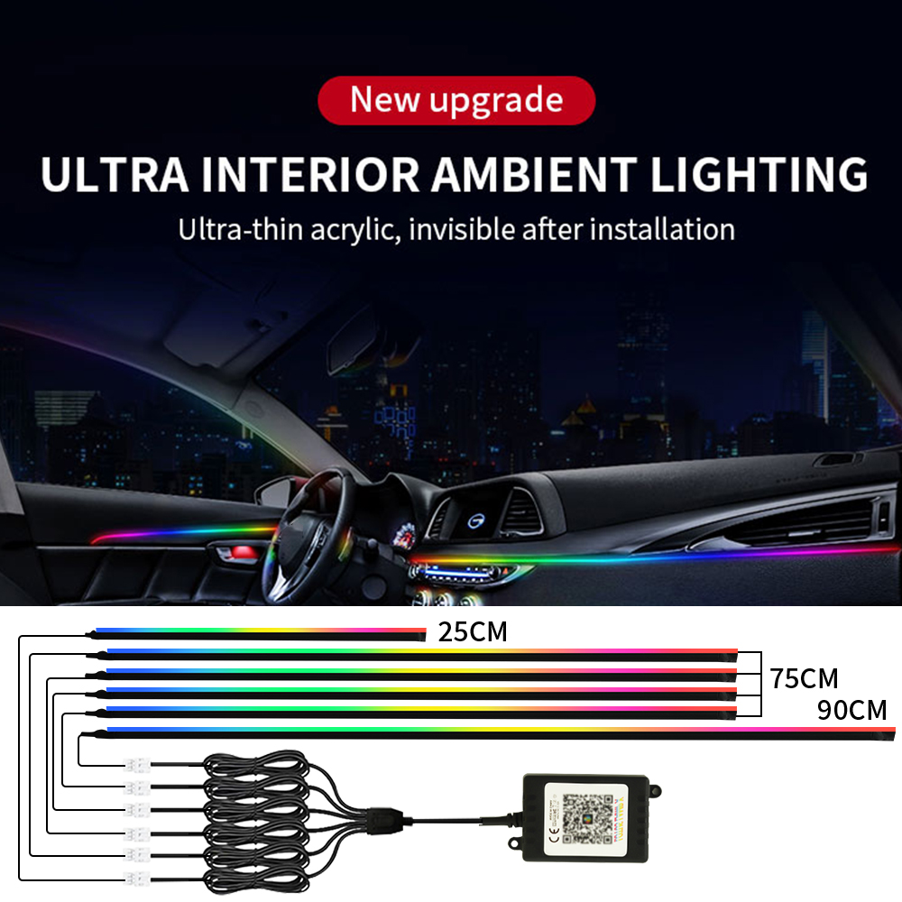 Symphony Car Ambient Lights Ki - đánh giá và giá Led Ambient Interior Car Lights App Control
