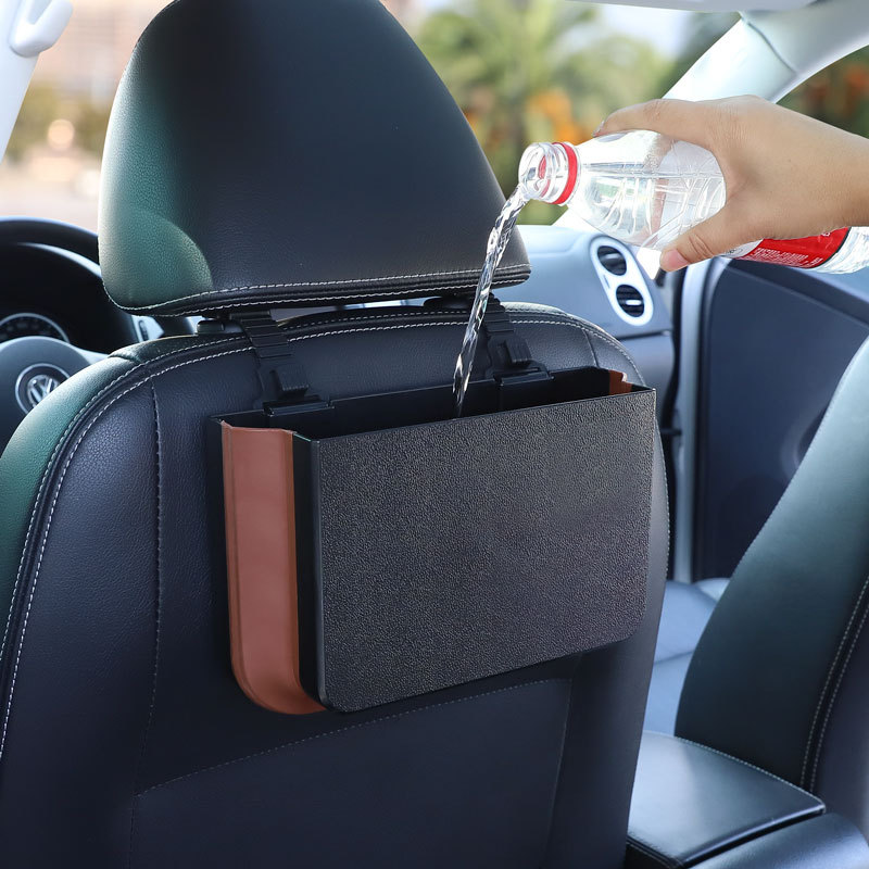 Car Trash Can Hanging Folding  - đánh giá và giá Waterproof Car Trash Can With Lid